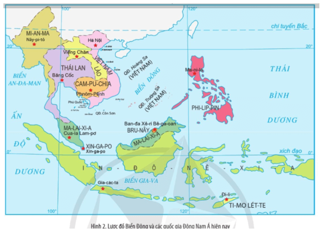 Đọc thông tin và quan sát Hình 2 xác định vị trí của các đảo và quần đảo 
