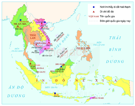 Hãy chỉ ra những dấu tích của Người tối cổ tìm thấy được ở Đông Nam Á và Việt Nam trên lược đồ