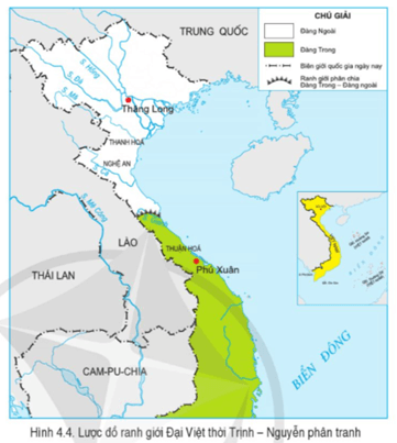 Đọc thông tin và quan sát hình 4.4: Nêu hệ quả của xung đột Trịnh - Nguyễn