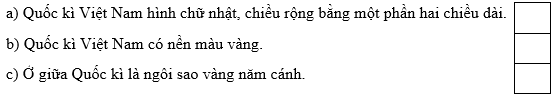Trắc nghiệm Lịch Sử và Địa Lí lớp 5 Chân trời sáng tạo Bài 1 (có đáp án): Vị trí địa lí, lãnh thổ, đơn vị hành chính, Quốc kì, Quốc huy, Quốc ca (ảnh 16)