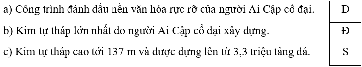 Trắc nghiệm Lịch Sử và Địa Lí lớp 5 Chân trời sáng tạo Bài 23 (có đáp án): Văn minh Ai Cập (ảnh 4)