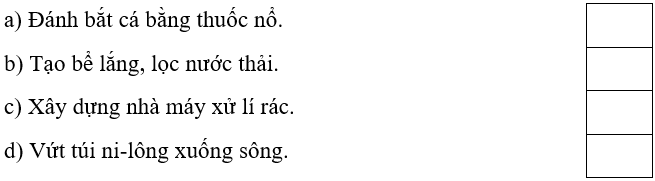 Trắc nghiệm Lịch Sử và Địa Lí lớp 5 Chân trời sáng tạo Bài 25 (có đáp án): Xây dựng thế giới xanh - sạch - đẹp (ảnh 9)
