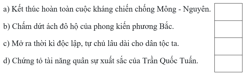 Trắc nghiệm Lịch Sử và Địa Lí lớp 5 Kết nối tri thức Bài 10 (có đáp án): Triều Trần xây dựng đất nước và kháng chiến chống quân Mông - Nguyên xâm lược