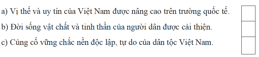 Trắc nghiệm Lịch Sử và Địa Lí lớp 5 Kết nối tri thức Bài 17 (có đáp án): Đất nước Đổi mới