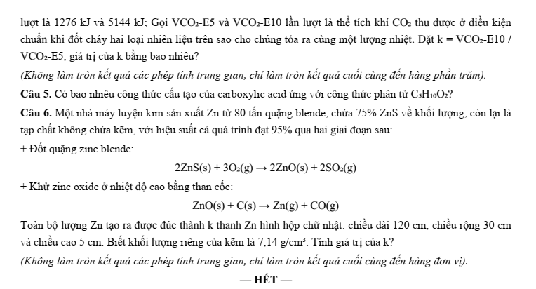 Đề thi thử Hóa Tốt nghiệp THPT 2025-2026 Sở Tuyên Quang (Lần 2)