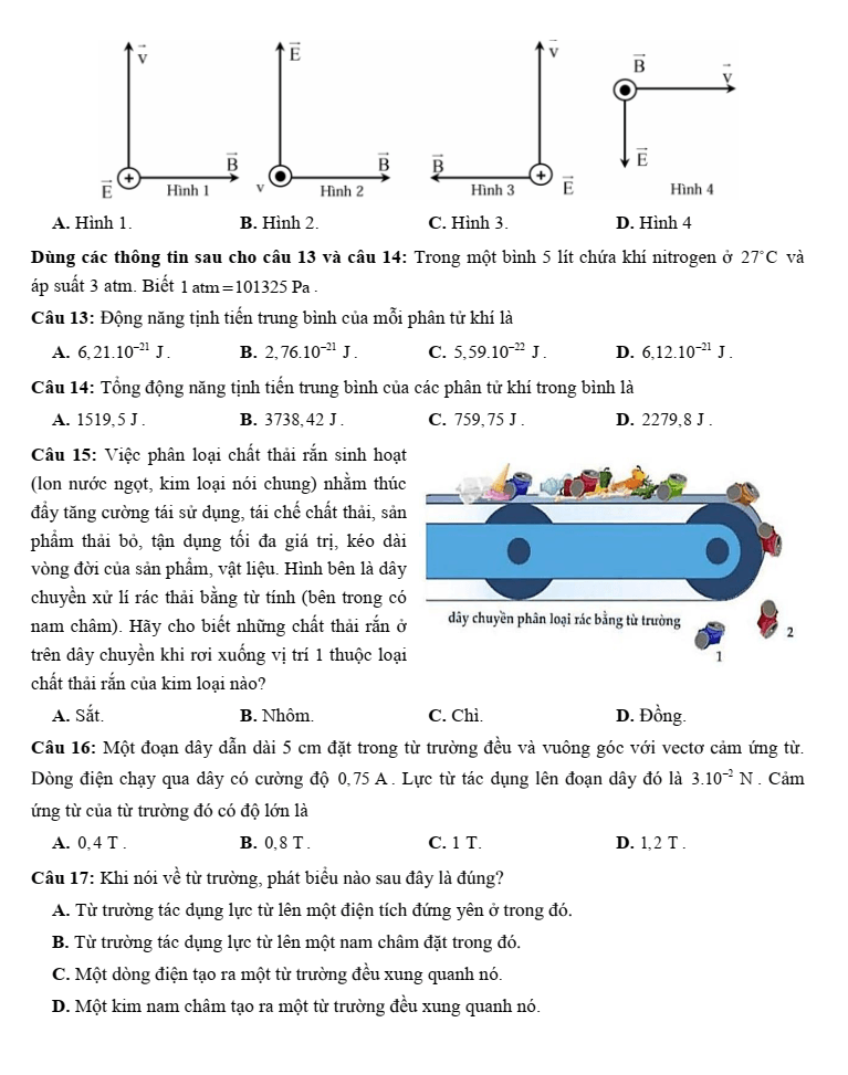 Đề thi thử Vật Lí Tốt nghiệp 2025-2026 trường THPT Nguyễn Khuyến - Lê Thánh Tông (Tp.HCM)