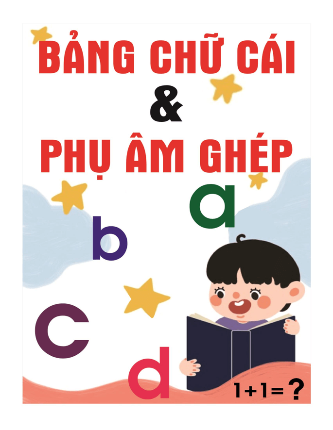 Bảng chữ cái và phụ âm ghép cho bé chuẩn bị vào lớp 1
