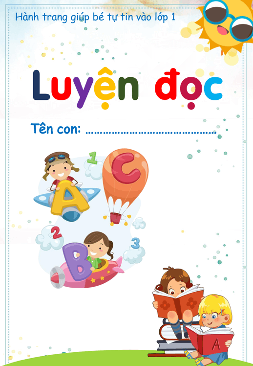 Bé luyện đọc chuẩn bị vào lớp 1