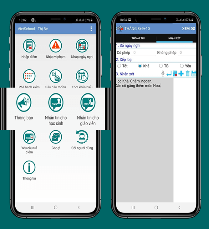Các điểm nổi bật của ứng dụng VietSchool