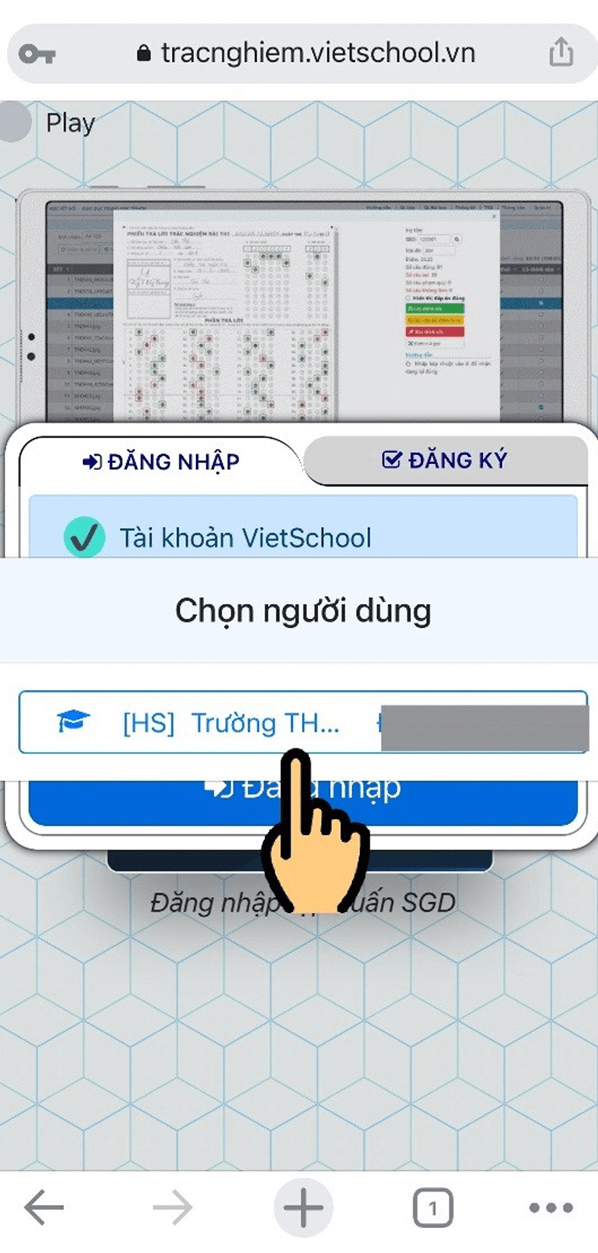 Cách đăng nhập tracnghiem.vietschool.vn làm bài tập cho học sinh