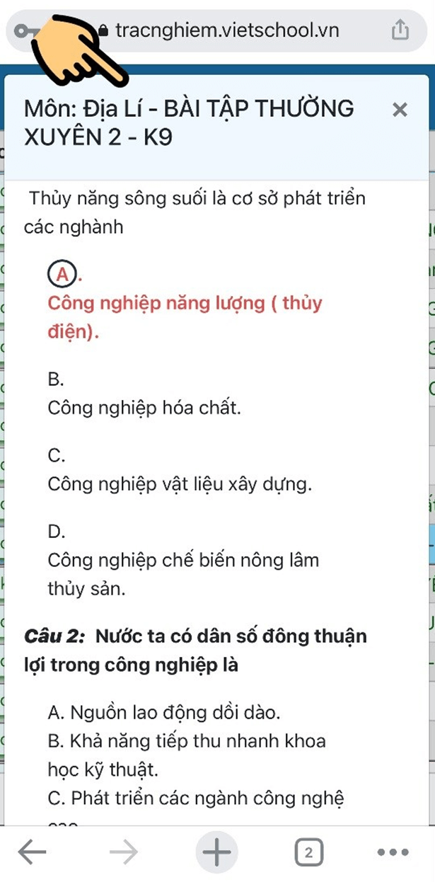 Cách đăng nhập tracnghiem.vietschool.vn làm bài tập cho học sinh