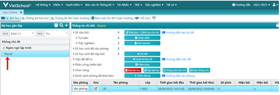 Hướng dẫn cách tạo chủ đề nội dung bài học và đặt tên bài học trên Vietschool
