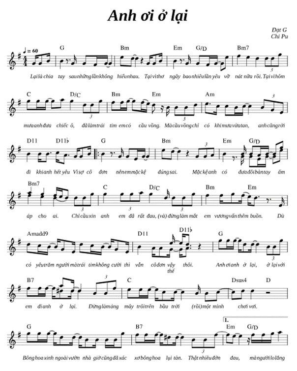 Anh ơi ở lại (lời bài hát, lyric chính xác nhất)