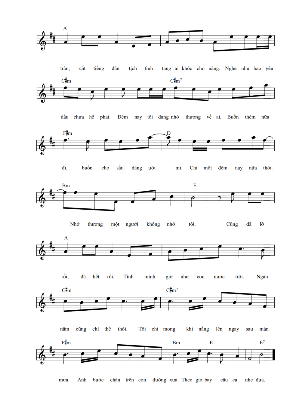 Cung đàn vỡ đôi (lời bài hát, lyric chính xác nhất)