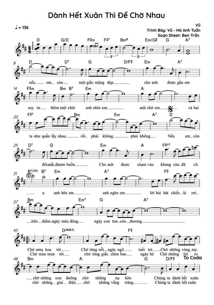 Dành hết xuân thì để chờ nhau (lời bài hát, lyric chính xác nhất)