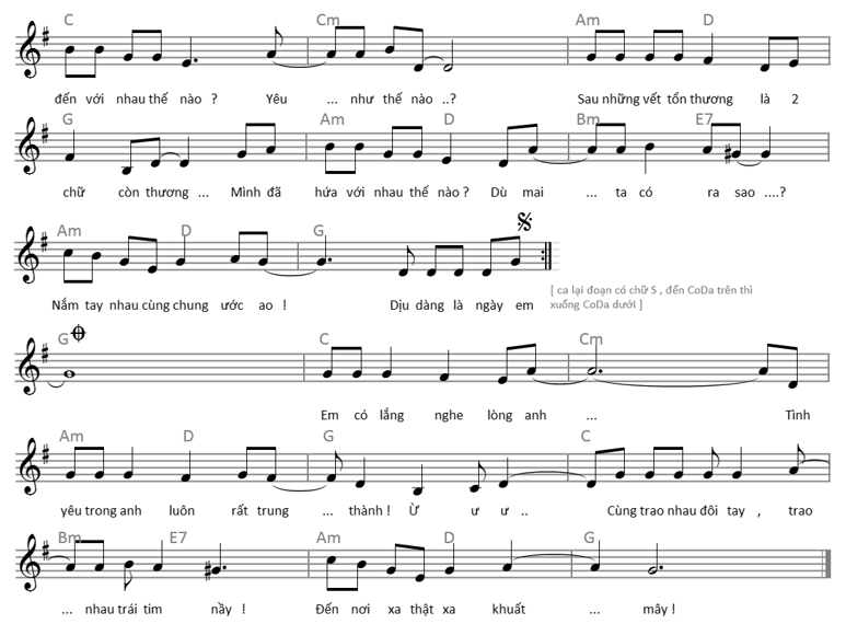 Dịu dàng em đến (lời bài hát, lyric chính xác nhất)