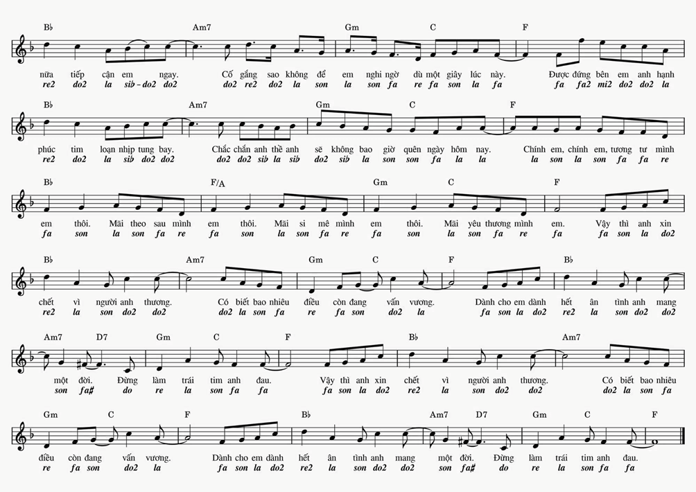 Đừng làm trái tim anh đau (lời bài hát, lyric chính xác nhất)