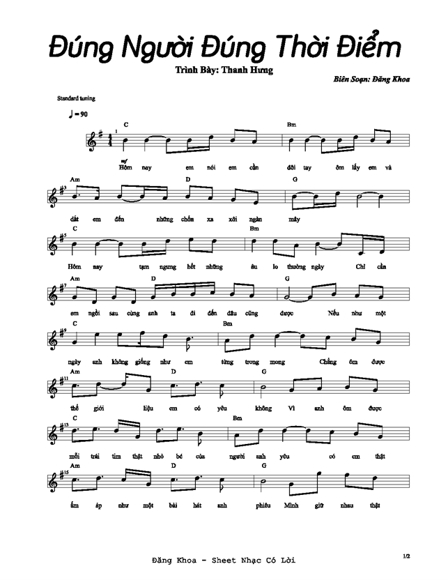 Đúng người đúng thời điểm (lời bài hát, lyric chính xác nhất) (ảnh 1)