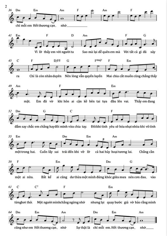 Hết thương cạn nhớ (lời bài hát, lyric chính xác nhất)