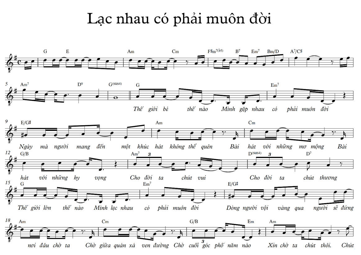 Lạc nhau có phải muôn đời (lời bài hát, lyric chính xác nhất)