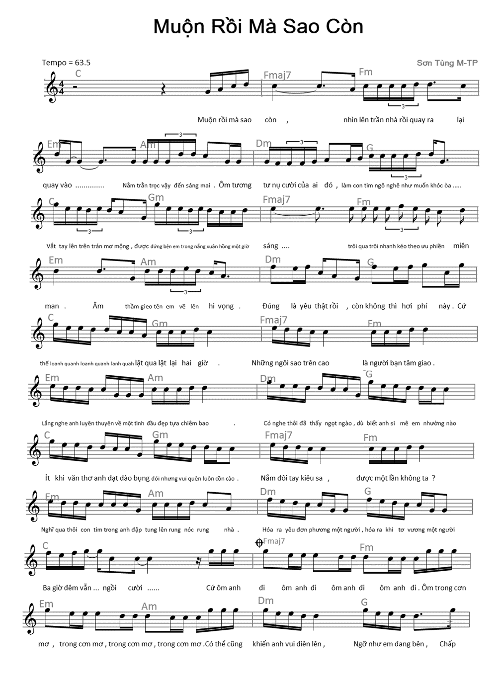 Muộn Rồi Mà Sao Còn (lời bài hát, lyric chính xác nhất)