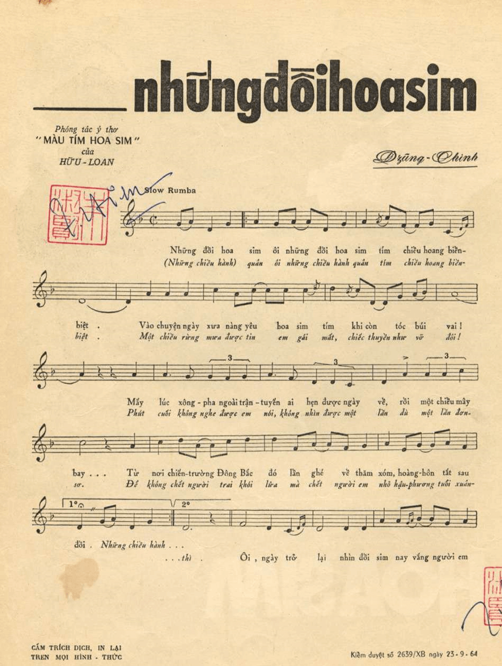 Những đồi hoa sim (lời bài hát, lyric chính xác nhất)
