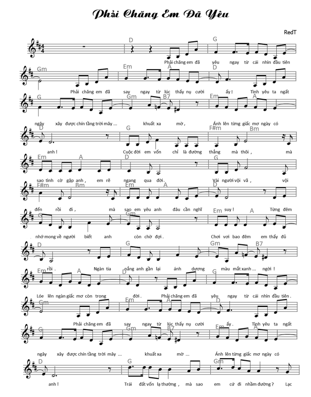 Phải chăng em đã yêu (lời bài hát, lyric chính xác nhất)