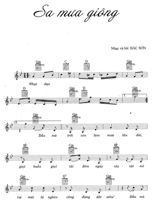 Sa mưa giông (lời bài hát, lyric chính xác nhất)