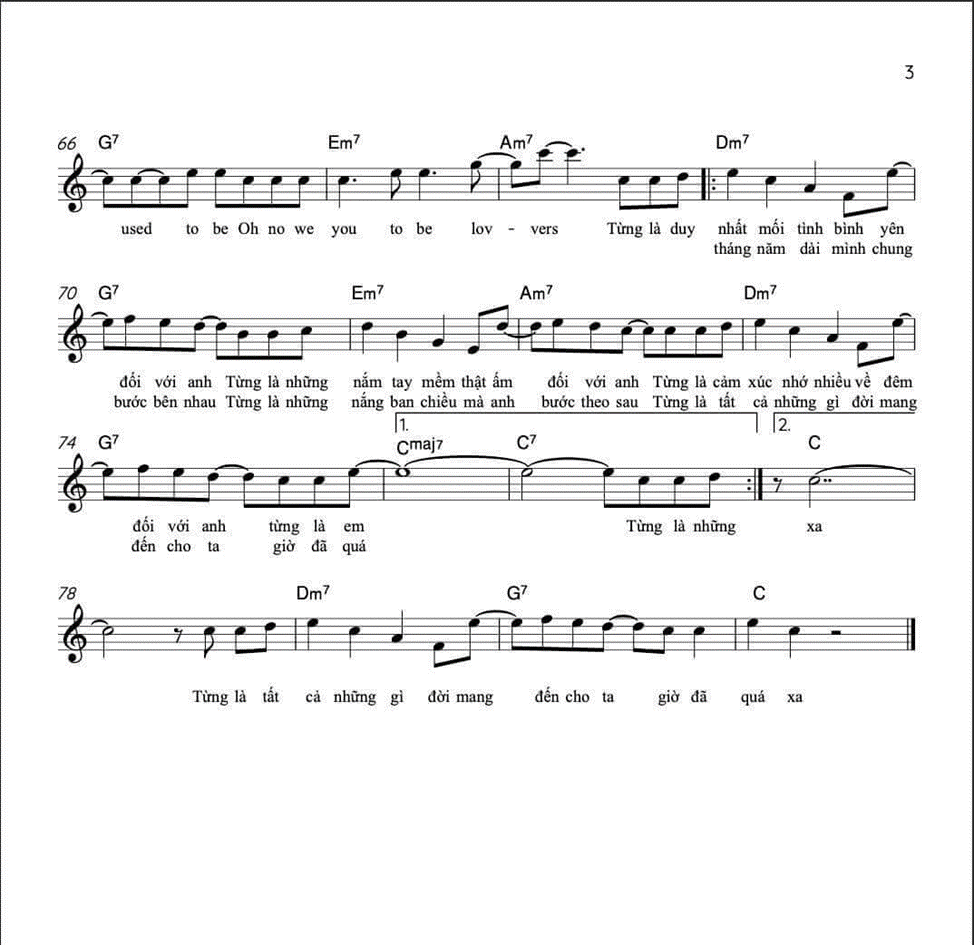 Từng là (lời bài hát, lyric chính xác nhất)