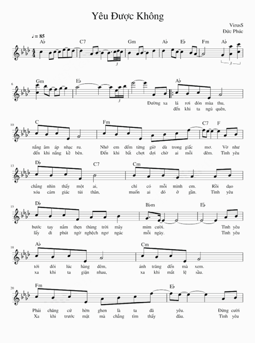 Yêu được không (lời bài hát, lyric chính xác nhất)