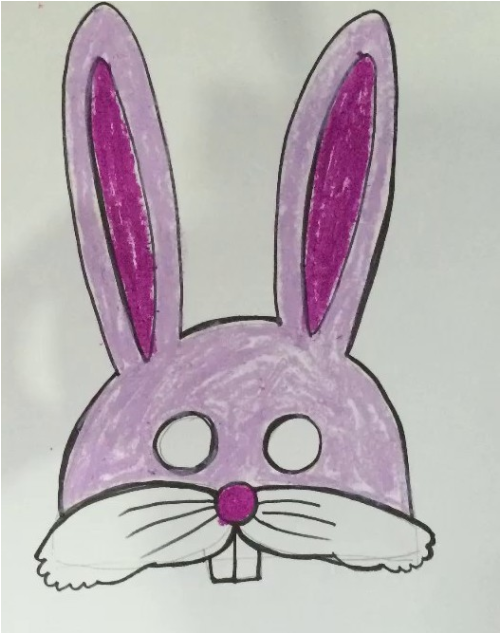Thử tài vẽ mặt nạ con thỏ lớp 4 vào Halloween