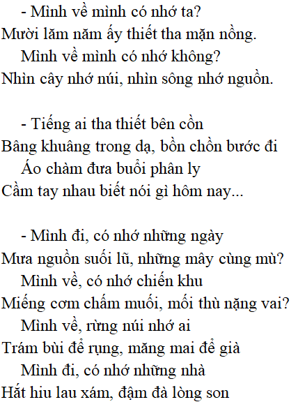 Bài thơ Việt Bắc - nội dung, dàn ý phân tích, bố cục, tác giả | Ngữ văn lớp 12