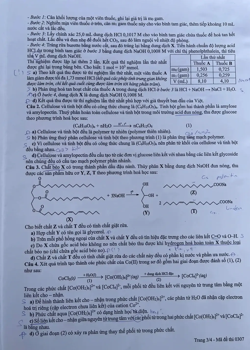 Đề chính thức Hóa học Tốt nghiệp THPT 2026 (có đáp án)