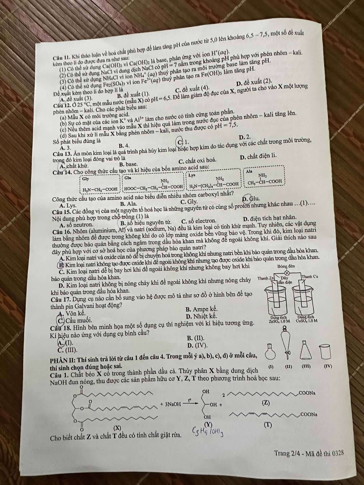 Đề chính thức Hóa học Tốt nghiệp THPT 2026 (có đáp án)