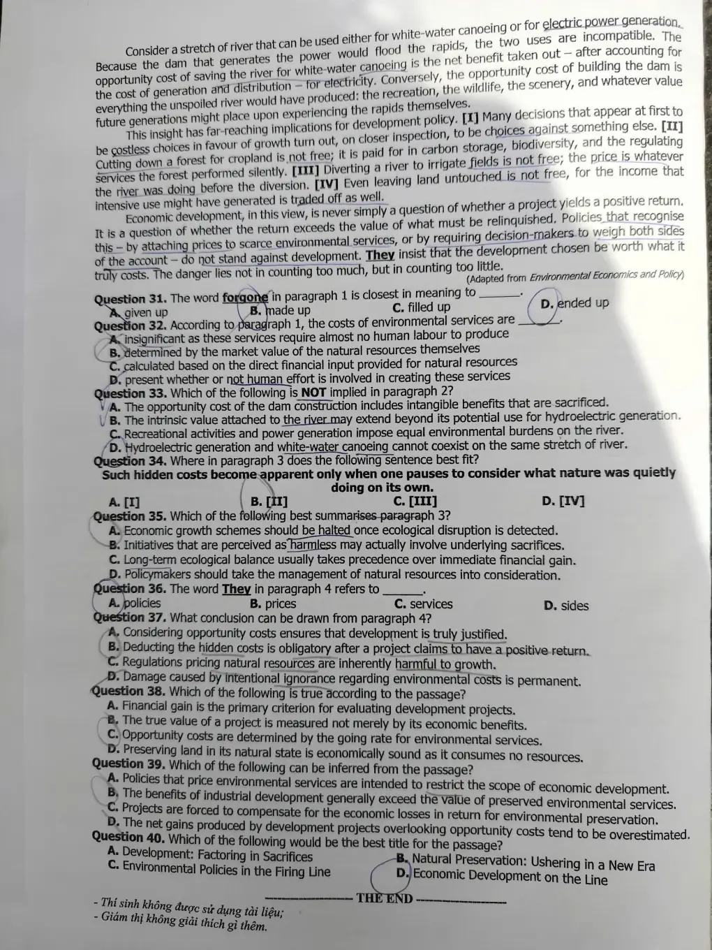 Đề chính thức Tiếng Anh Tốt nghiệp THPT 2026 (có đáp án)