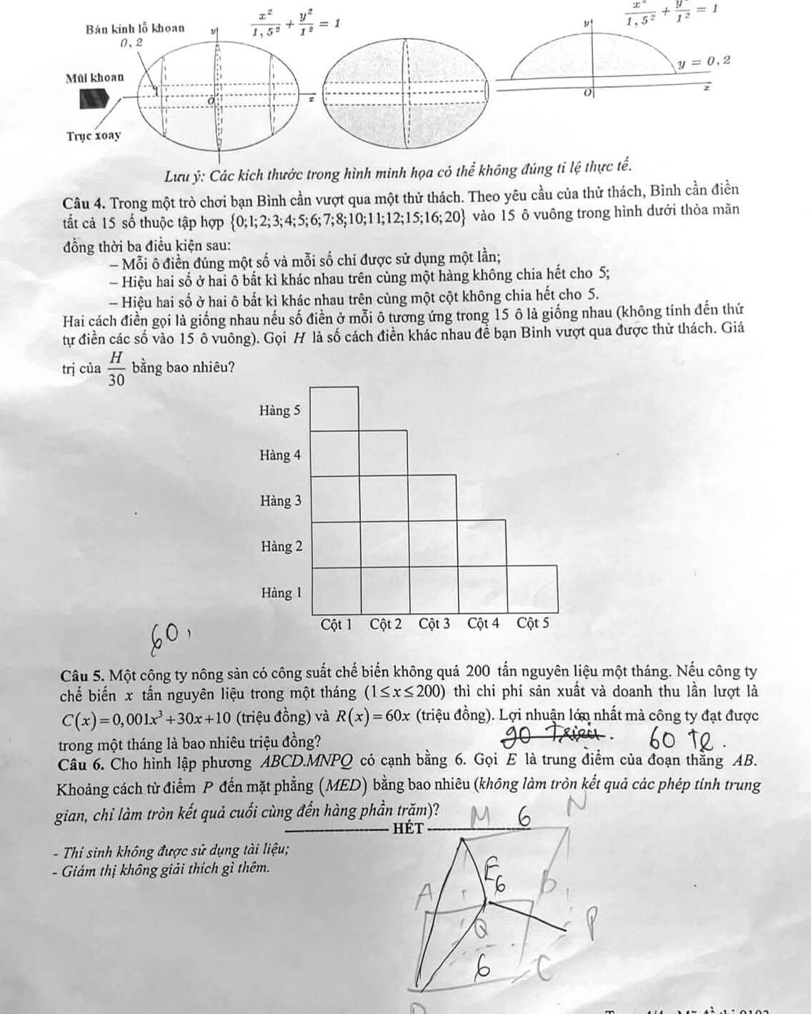 Đề chính thức Toán Tốt nghiệp THPT 2026 (có đáp án)