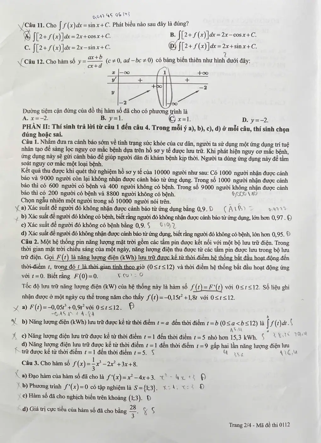 Đề chính thức Toán Tốt nghiệp THPT 2026 (có đáp án)