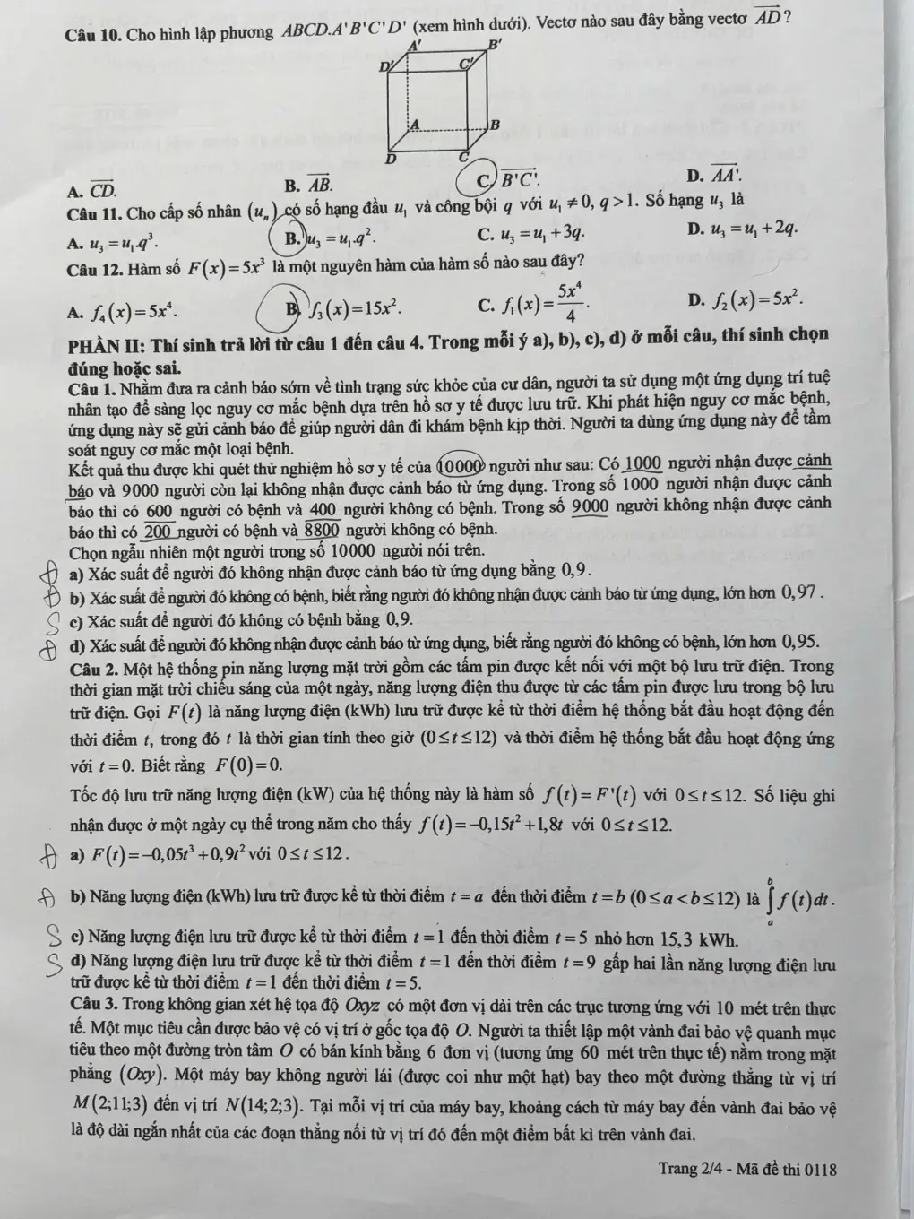 Đề chính thức Toán Tốt nghiệp THPT 2026 (có đáp án)