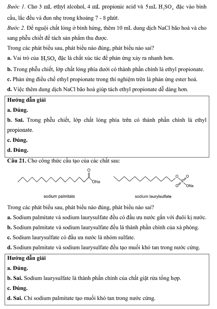 Đề kiểm tra Hóa học 12 Kết nối tri thức theo Chương/ Chủ đề (có lời giải)