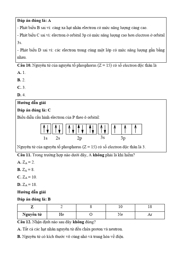 Đề kiểm tra Hoá học 10 Kết nối tri thức theo Chương (có lời giải)