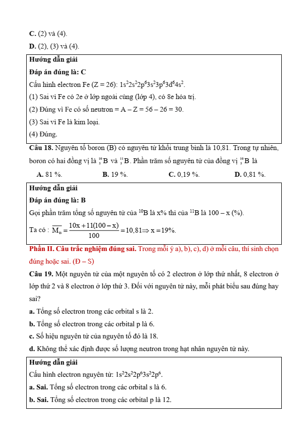 Đề kiểm tra Hoá học 10 Kết nối tri thức theo Chương (có lời giải)