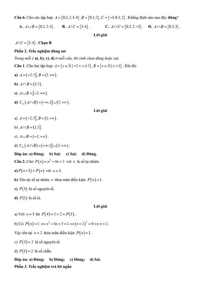Đề kiểm tra Toán 10 Kết nối tri thức theo Chương (có lời giải)