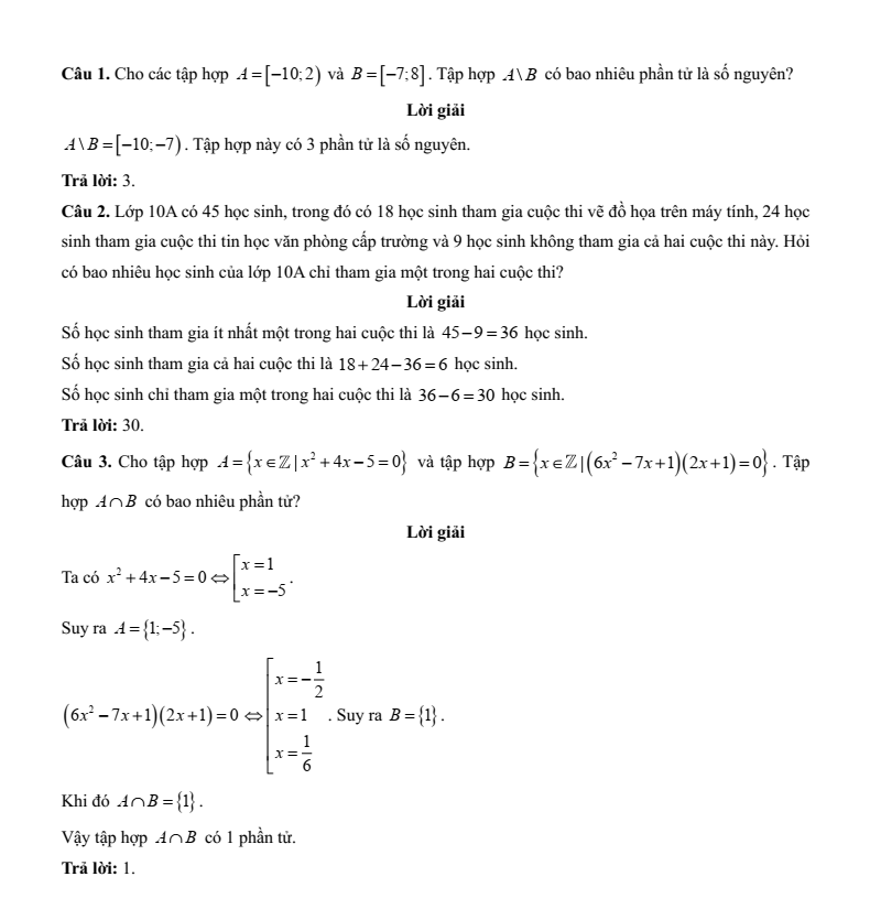 Đề kiểm tra Toán 10 Kết nối tri thức theo Chương (có lời giải)