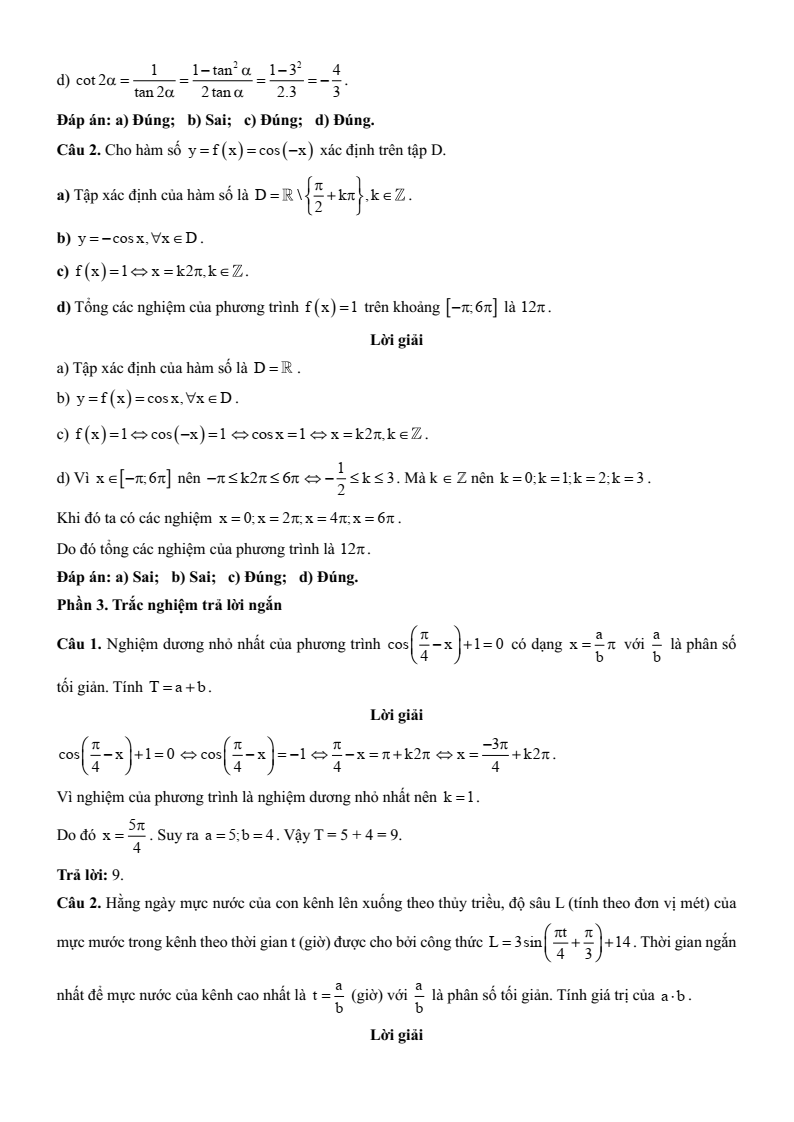 Đề kiểm tra Toán 11 Kết nối tri thức theo Chương (có lời giải)