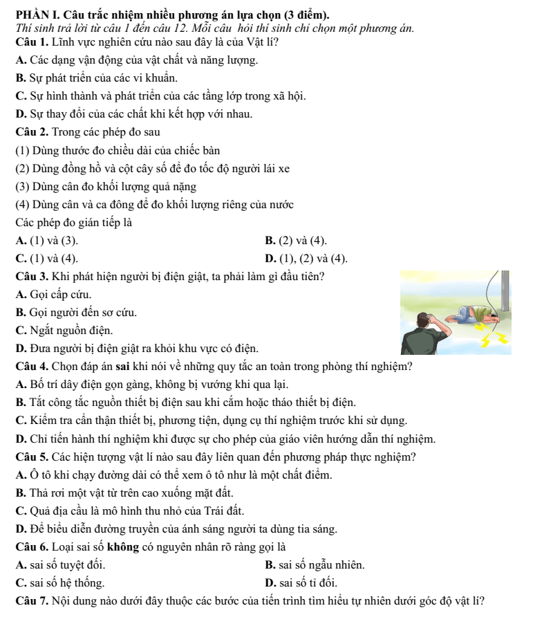 Đề kiểm tra Vật lí 10 Kết nối tri thức theo Chương (có lời giải)