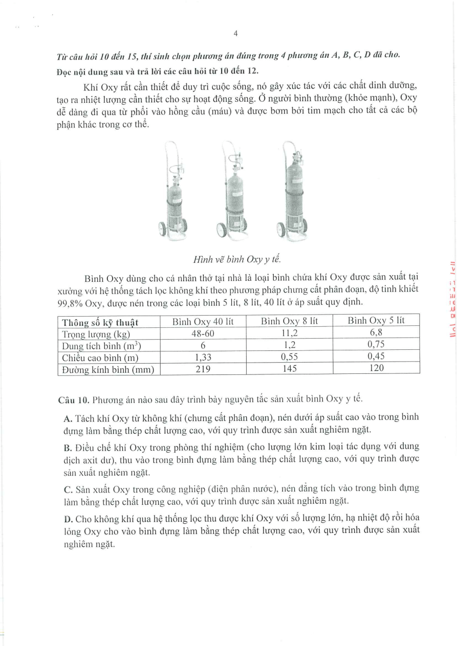 Đề minh họa V-SAT Vật Lí năm 2025