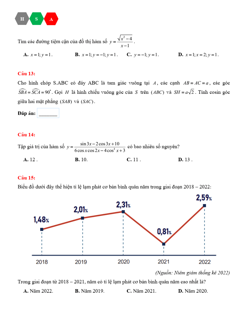 Đề thi ĐGNL ĐHQG Hà Nội năm 2025 có đáp án (Đề 2)