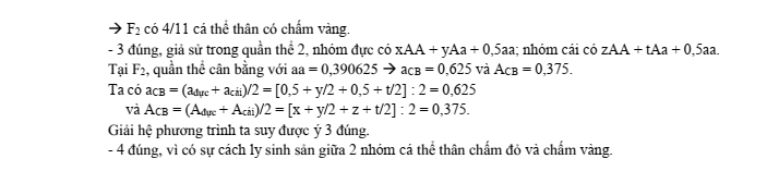 Đề thi học sinh giỏi Sinh học 12 Sở GD&ĐT Bà Rịa - Vũng Tàu năm 2025
