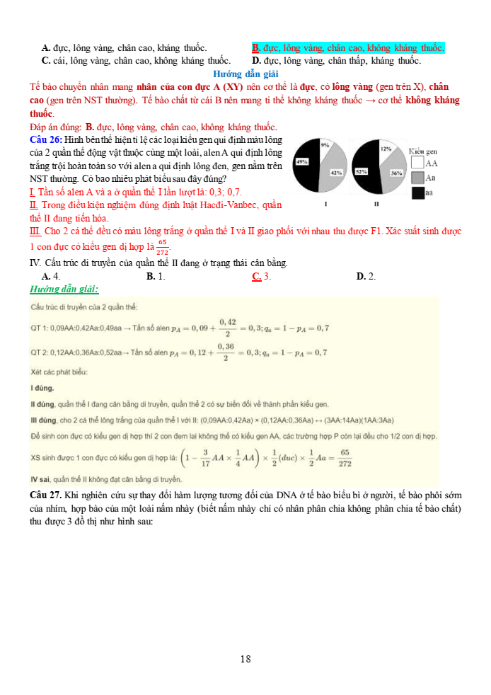 Đề thi học sinh giỏi Sinh học 12 trường THPT Thanh Thủy (Phú Thọ) năm 2025-2026