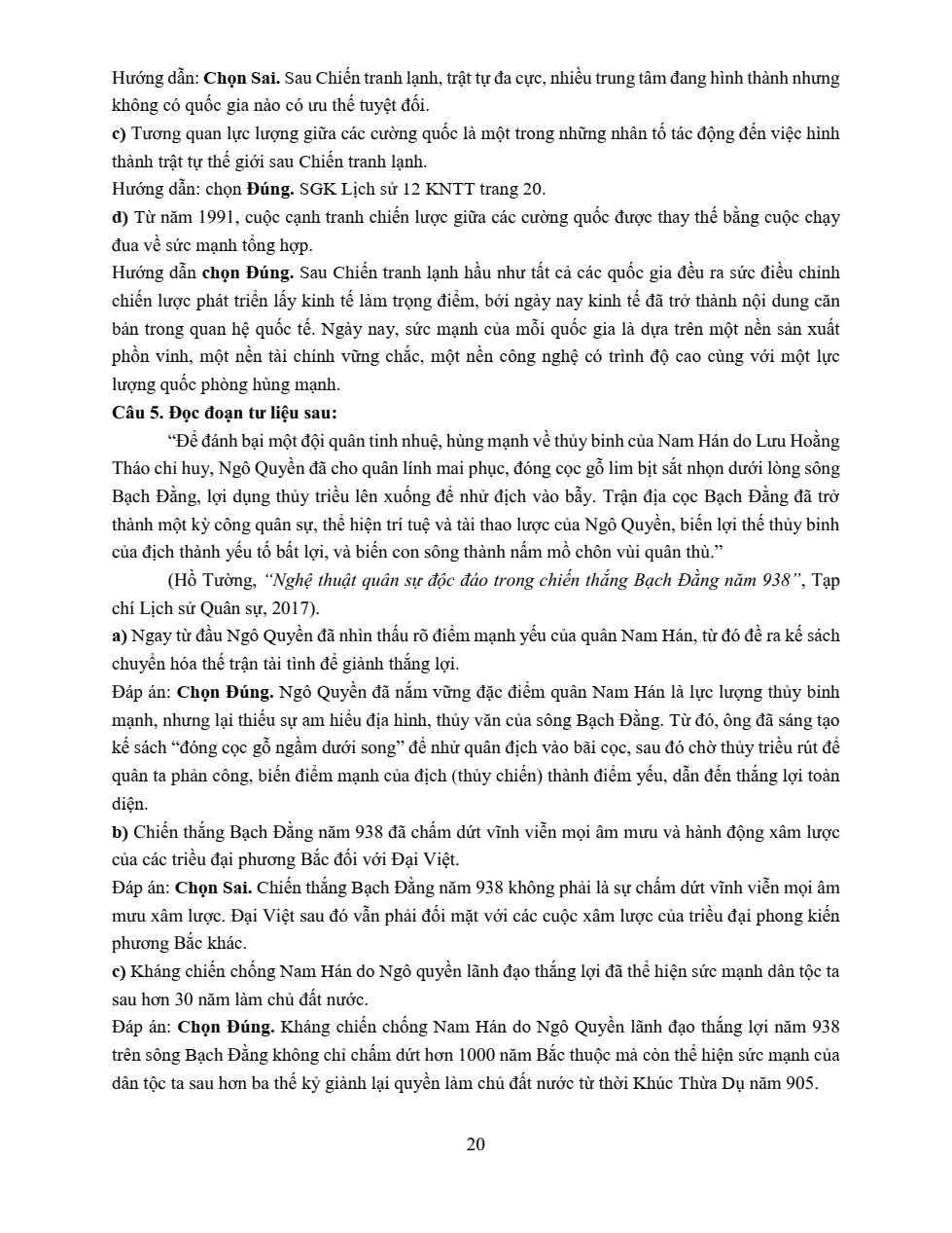 Đề thi học sinh giỏi Lịch Sử 12 trường THPT Hậu Lộc 3 năm 2025-2026